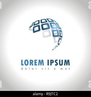 Abstract web Icon and logo sample, vector illusration Stock Vector