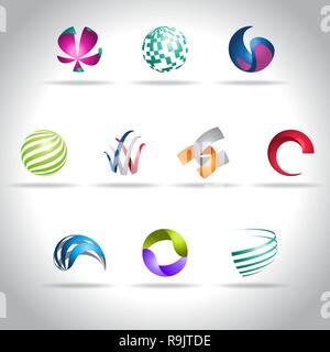 Abstract web Icon and logo sample, vector illusration Stock Vector