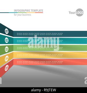 Modern infographics element origami style. Workflow layout. Vector illustration Stock Vector