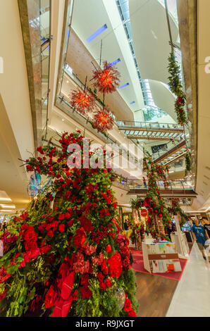 Kuala Lumpur,Malaysia - December 25,2018 : Beautiful Christmas decoration in The Gardens Mall. People can seen exploring and shopping around it. Stock Photo