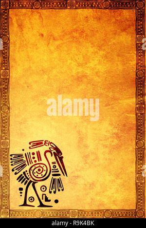 Background with American Indian traditional patterns Stock Photo