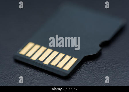 Micro sd card close up Stock Photo