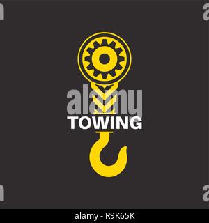 Tow Hook Vector Logo for Towing Service Company Stock Vector Art ...