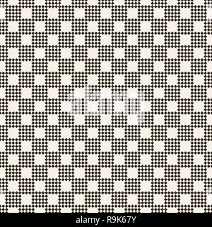 Checkered geometric seamless pattern with small jagged square shapes.  Abstract monochrome black and white texture. Checker chess background, repeat  ti Stock Vector Image & Art - Alamy