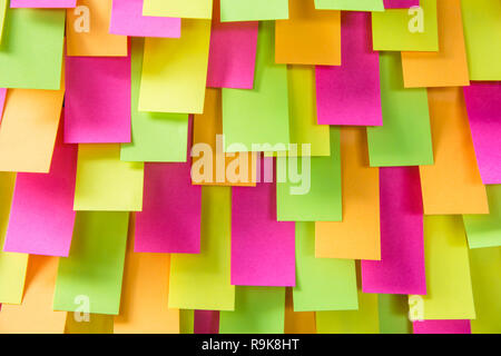 Multi colored Post note sticker, paper note, sticky notes background Stock Photo