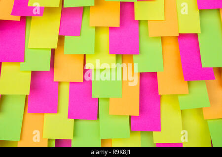 Multi colored Post note sticker, paper note, sticky notes background Stock Photo