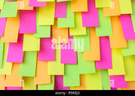 Multi colored Post note sticker, paper note, sticky notes background Stock Photo