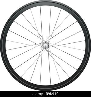 Realistic illustration: cycling wheel Isolated on white background Stock Vector