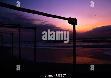 A beach close to Puerto Lopez, Ecuador Stock Photo