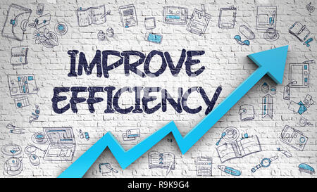 Capacity Improvement - Inscription on the Blue Arrow. 3D Stock Photo ...