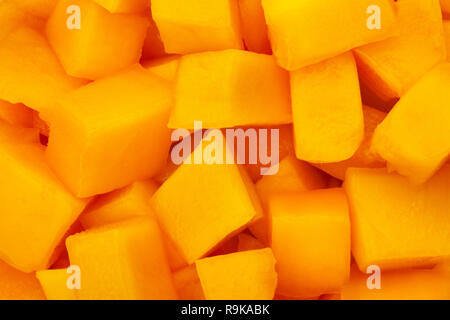 mango chunks texture closeup Stock Photo