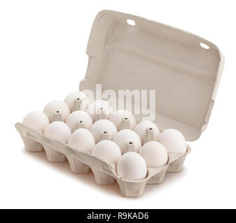 eggs package path isolated Stock Photo