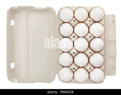 eggs package path isolated top view Stock Photo