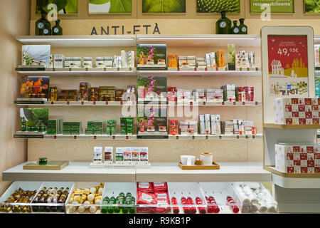 MILAN, ITALY - CIRCA NOVEMBER, 2017: cosmetics on display at a store in Milan. Stock Photo