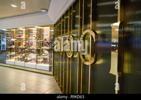 ROME, ITALY - CIRCA NOVEMBER, 2017: a Gucci store in Fiumicino International Airport. Stock Photo