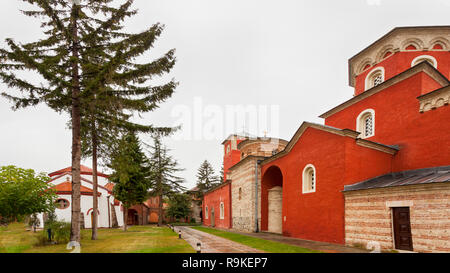 Famous Orthodox Monastery Zica, Kraljevo - Church of the Holy Dormition, 13th century Byzantine Romanesque monastery Stock Photo