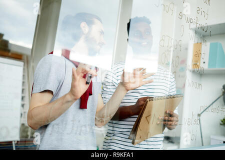 Developing software codes Stock Photo