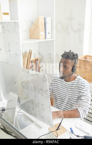 Working with online clients Stock Photo