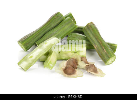 Moringa on white background. Stock Photo