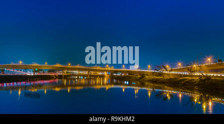 Flyover in Night, Dhaka, Bangladesh Stock Photo