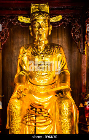 Mysterious temple of Trang An Unesco Landscape in Ninh Binh in Vietnam Stock Photo