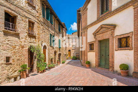 Picturesque sight in Pienza, Province of Siena, Tuscany, Italy. Stock Photo