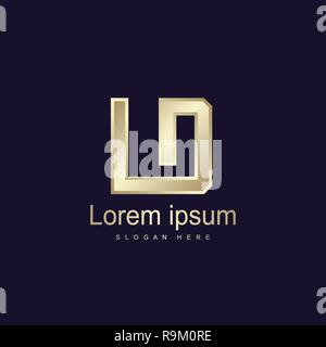 Initial Letter LD Logo Template Vector Design Stock Vector
