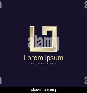 Initial Letter LC Logo Template Vector Design Stock Vector