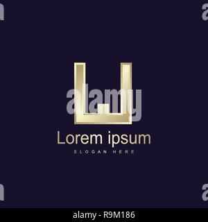 Initial Letter LJ Logo Template Vector Design Stock Vector