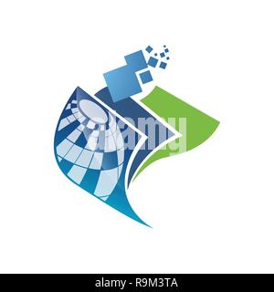 Vector Planet logo. Orbit vector and Satellite logo. Cosmos logo. Planet best logo. Planet concept logo. Planet web logo. Planet icon. Planet app icon Stock Vector