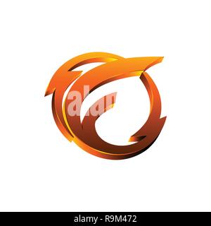initial Electronic technology letter F vector logo concept illustration. Lightning logo. Electricity power logo. Vector logo template. Design element Stock Vector
