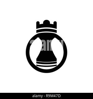 Chess piece icon isolated on white background. Chess piece icon in trendy design style. Chess piece vector icon modern and simple flat symbol for web  Stock Vector