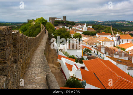 Obidos city in the Portugal Stock Photo