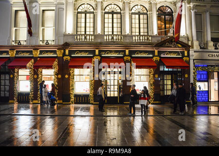 The Cartier flagship store on Old Bond Street London England UK