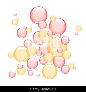 red and orange soap bubbles vector illustration EPS10 Stock Vector