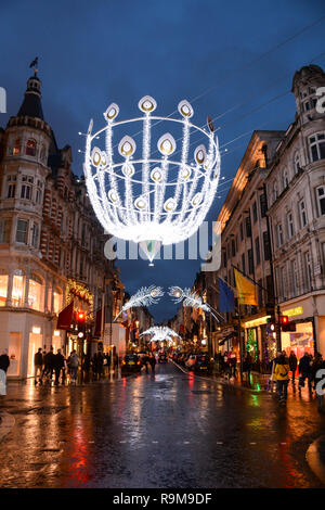 Christmas lights and decorations on New Bond Street, London. In London,  England Stock Photo - Alamy