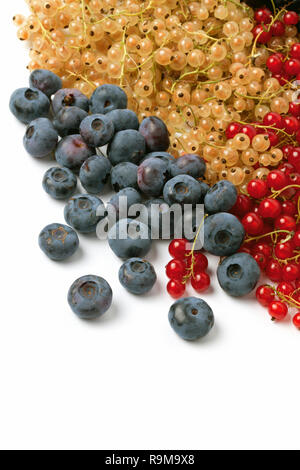 Different berries isolated on the white background Stock Photo