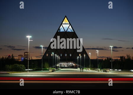 The Pyramid of Peace and Reconciliation in Astana, Kazakhstan, designed by Sir Norman Foster and Partners Stock Photo
