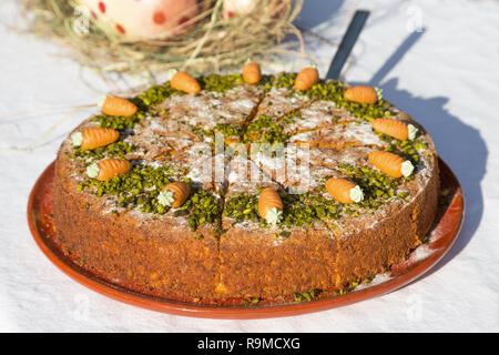 carrot cake on the table Stock Photo