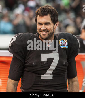 Oakland Raiders Quarterback Matt Leinart (7) Warms Up Before An NFL ...