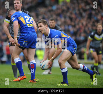 Leeds, UK. 26th Dec, 2018. Headingley Emerald Stadium, Leeds, England; Rugby League Wetherby Whaler Challenge, Leeds Rhinos vs Wakefield Trinity; Leeds Rhino's new signing Matt Purcell in action. Credit: Dean Williams/Alamy Live News Stock Photo
