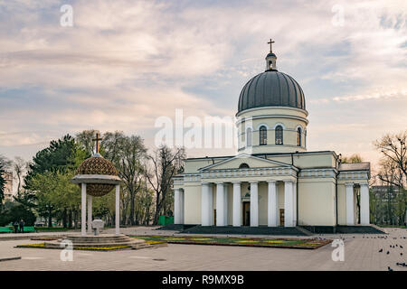 The Metropolitan Cathedral Nativity of the Lord, the main cathedral of the Moldovan Orthodox Church in Central Chisinau, Moldova. Stock Photo