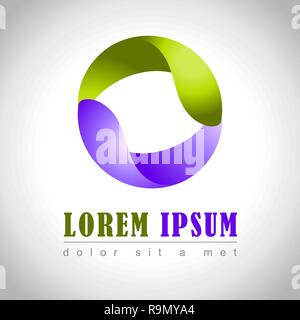 Abstract web Icon and logo sample, vector illusration Stock Vector