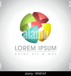 Abstract web Icon and logo sample, vector illusration Stock Vector