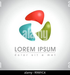 Abstract web Icon and logo sample, vector illustration Stock Vector