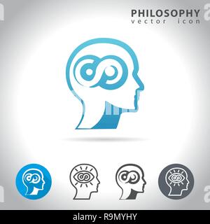 Philosophy icon set, collection of philosophy icons, vector illustration Stock Vector