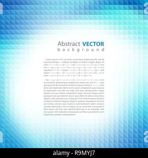 Abstract blue pixel mosaic background, vector illustration Stock Vector