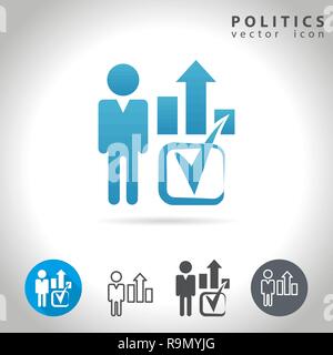 Politics icon set, collection voting symbols, vector illustration Stock Vector