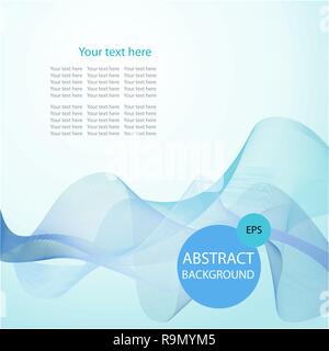 Abstract smoke on light blue background, vector illustration Stock Vector