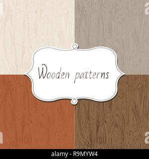 Abstract wooden seamless background texture, vector illustration Stock Vector